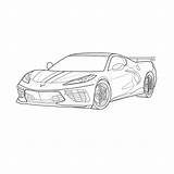 Corvette Tracing Spongebob Bugatti sketch template