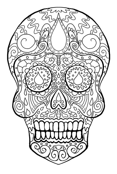 skull  de los muertos el  de los muertos adult coloring pages