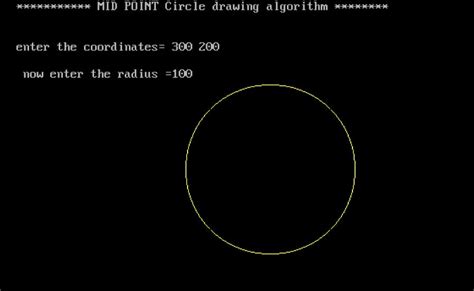 program  draw  circle  midpoint circle drawing algorithm