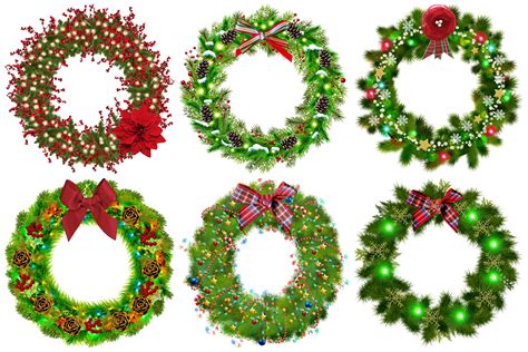 christmas wreath clip art    amelie thehungryjpeg
