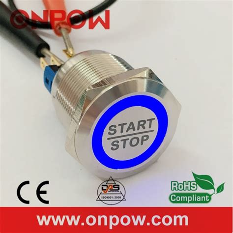 onpow 22mm stainless steel momentary waterproof ip65 engine start stop