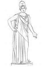 Athena Goddess Draw Drawing Greek Step Getdrawings Coloring sketch template