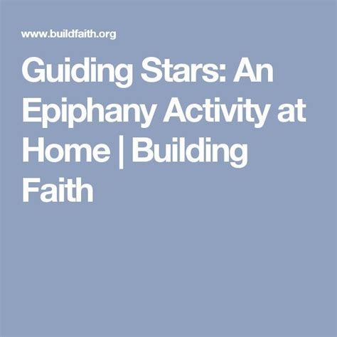 guiding stars  epiphany activity  home epiphany bible object
