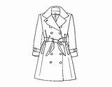 Coat Trench Coloring Coloringcrew sketch template
