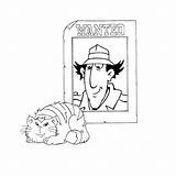 Detective Coloring Inspector Gadget Pages Books Q4 sketch template
