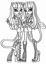 Monster High Print Coloring Meowlody Purrsephone Popular Library Pages sketch template