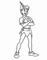 Pan Peter Coloring Pages Disney Drawing Outline Tinkerbell Printable Color Print Stencil Dibujo Peterpan Kids Book Drawings Animation Movies Visit sketch template