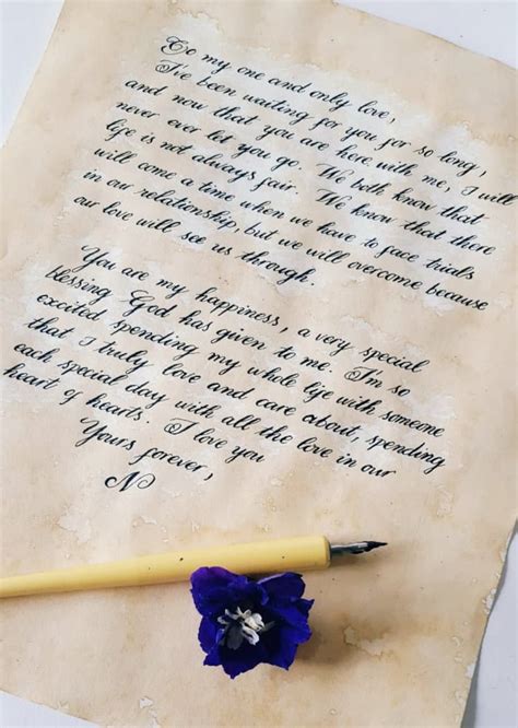 custom  fashioned love letter personalized handwritten etsy