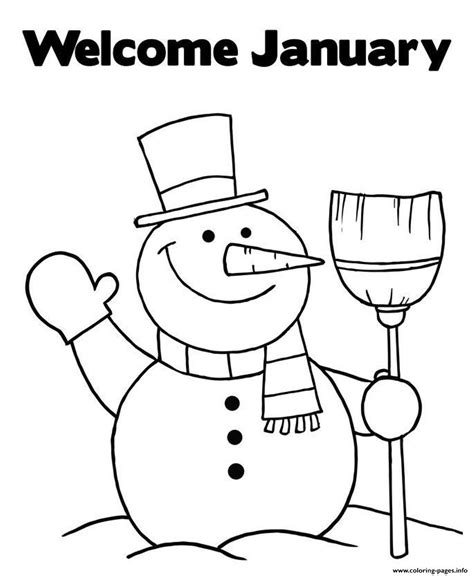 january snowman sf coloring page printable