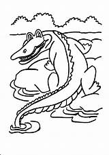 Coloring Dangerous Crocodile Animals Pages Printable Kids Pdf Open Print  sketch template