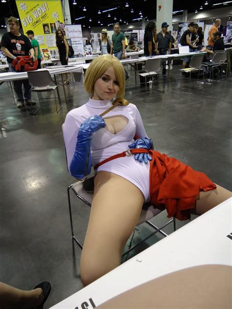 power girl cosplayer relaxing cosplay know your meme