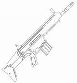 Coloring Scar Rifle Fn Assault Pages Printable Categories sketch template