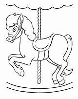 Carousel Horse Coloring Pages Drawing Little Color Template Printable Getdrawings Getcolorings Unicorn Print Place sketch template