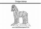 Trojan Horse Colouring Ancient Greece Coloring Wooden Sheets Kids sketch template