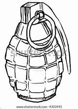 Grenade Vector Shutterstock Stock Lightbox Save sketch template