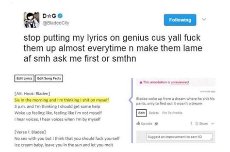 Och] V I Fotowng I Stop Putting My Lyrics On Genius Cus