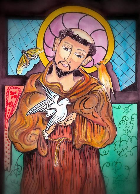 St Francis Of Assisi Painting By Myrna Migala