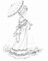 Victorian Coloring Pages Adult Getcolorings Printable sketch template