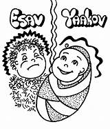 Coloring Pages Parsha Toldot Twins Torahtots Freecoloringpages Parshat Torah Tots sketch template