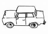 Trabant Coloring Car Pages Large sketch template