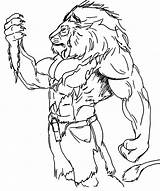 Lion Drawing Drawings Standing Tf Muscular Stonegate Rwolf Deviantart Tattoo sketch template