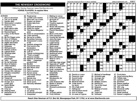 printable frank longo sunday crossword puzzles premier