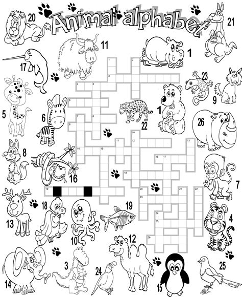 wild animal crossword work crafts pinterest wild animals animal