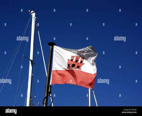 gibraltar flag  res stock photography  images alamy