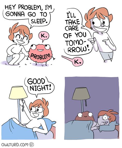 Problems And Sleep Owlturd Comix Funny Cartoons Life Comics Funny