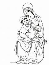 Mary Coloring Virgin Mother Pages Drawing Hail Printable Thedrawbot Clipart Color Getdrawings Getcolorings Colorings Popular sketch template