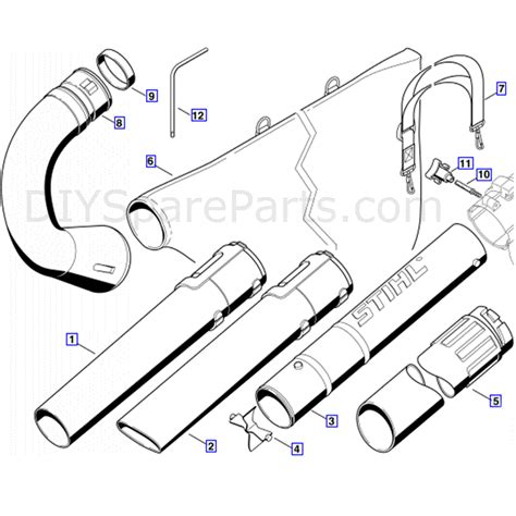 stihl bg  blower bg parts diagram nozzle vacuum attachment