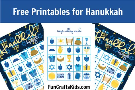 printable hanukkah bingo fun crafts kids