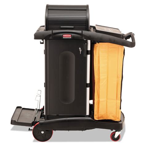 rubbermaid high security healthcare cleaning cart