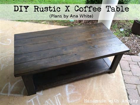 diy rustic  coffee table plans  ana white handmade