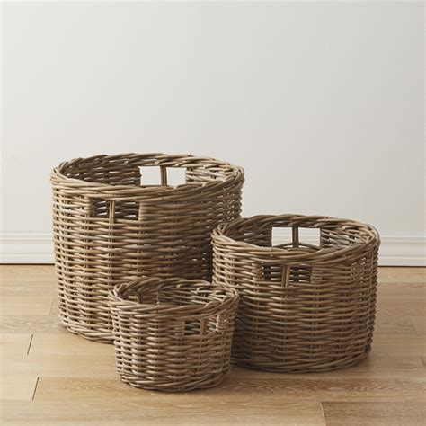 storage baskets rattan basket set