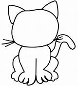 Cat Coloring Pages Blank Template Print Clip Cats Clker Face Easy Colouring Kids Templates Printable Found Outline Printables Vector Kid sketch template