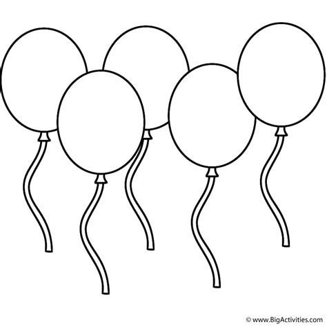 balloons coloring page independence day