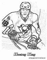 Coloring Pages Hockey Nhl Stanley Cup Pittsburgh Logo Jersey Penguin Goalie Printable Bruins Player Penguins Colouring Players Color Print Sheets sketch template