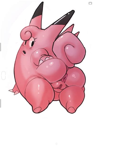 Rule 34 3 4 Anus Ass Clefable Female Feral Genitals Looking Back
