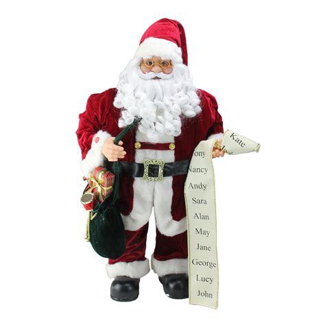 battery operated animated standing santa claus musical christmas