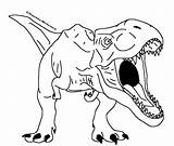 Rex Dinosaurs Jurassic Coloring sketch template