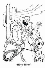 Coloring Pages Ranger Lone Western Sheets Horse Kids Tonto West Wild Adult Color Printable Movie Colouring Wayne John Print Silver sketch template