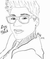 Zayn Malik sketch template