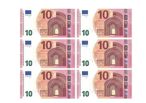 euro banknote printable template  printable papercraft templates