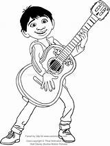 Coco Miguel Drawing Coloring Movie Pages Play Guitar Color Kids Who Chitarra Printable Draw Drawings Paintingvalley Getdrawings Getcolorings sketch template