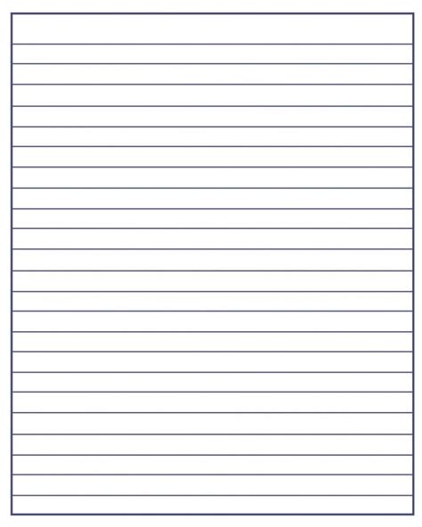 printable blank lined paper template