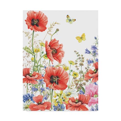 janneke brinkman salentijn large red poppies canvas art multi color    multicolor