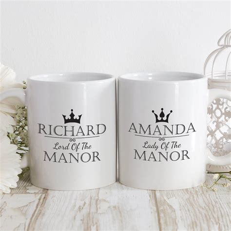 personalised lord lady matching mugs boutique gifts