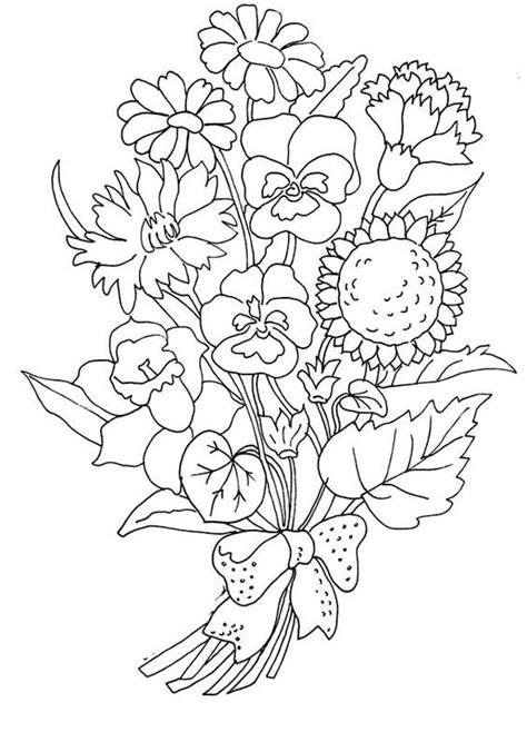flowers coloring pictures printable flowers coloring pages