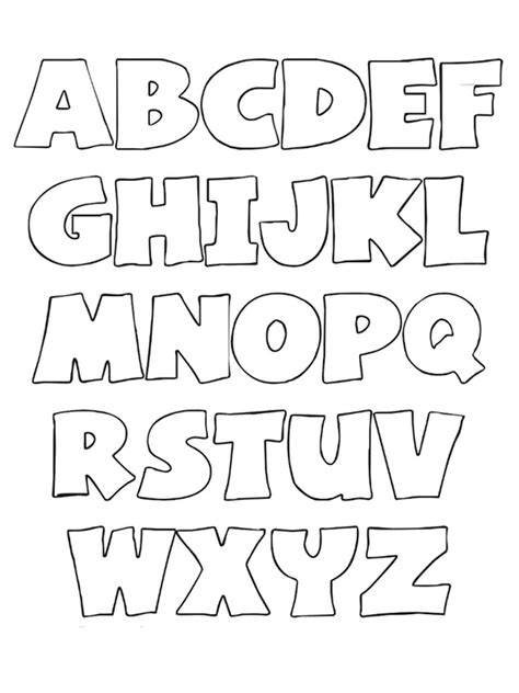 printable alphabet stencils  templates